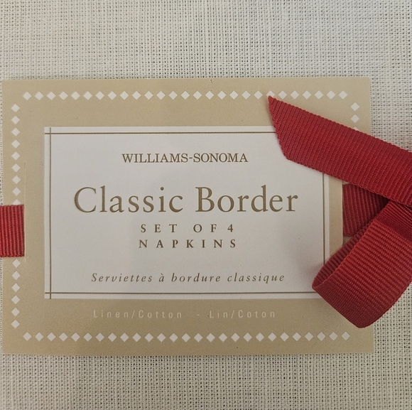 Williams Sonoma Red and White/cream Table Linen - Picture 3 of 13